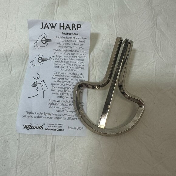 Jaw Harp By Toysmith With Playing Instructions 2013 - Picture 1 of 3